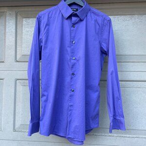 Apt. 9 Purple Dress Shirt 16 34/35 Long Sleeve Button Down Men's Business Office